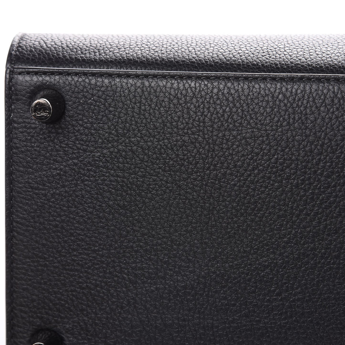 Calfskin Patent Studded Large Paloma Black