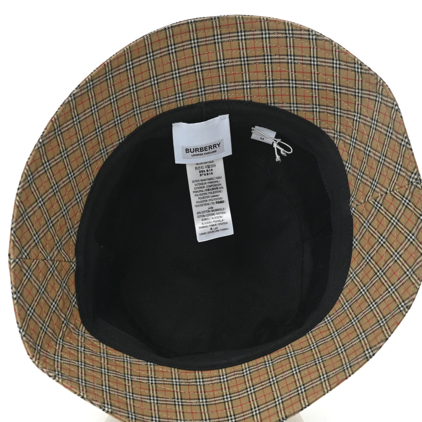 Technical Cotton Micro Check Bucket Hat M