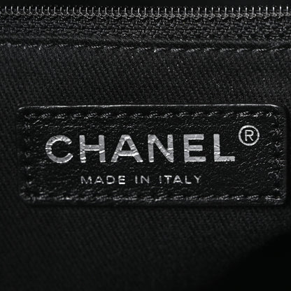 Chanel Calfskin Quilted In The Business North South Tote Black 6 of 10