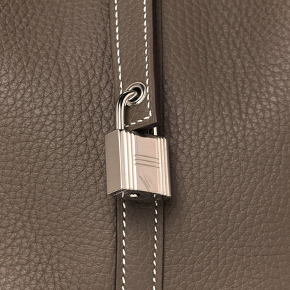 Hermes Taurillon Clemence Picotin Lock 18 PM Etoupe 7 of 12