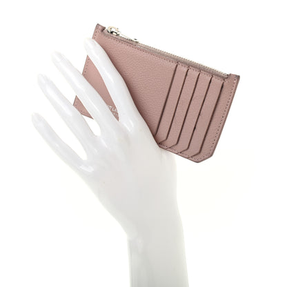 Saint Laurent Grained Calfskin 5 Fragments Zip Pouch Card Holder Nude 2 of 8