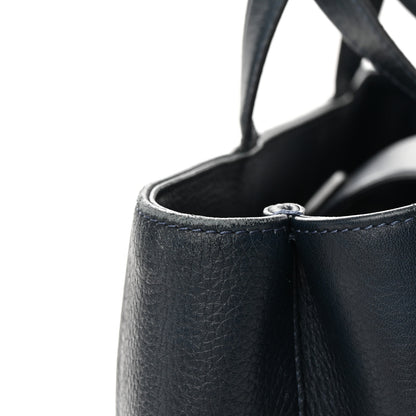 Chanel Deerskin Stitched Medium CC Shopping Tote Navy 19 of 24
