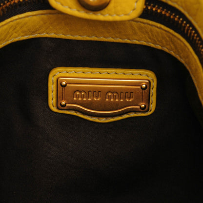 Miu Miu Vitello Shopping Tote Polline 6 of 7