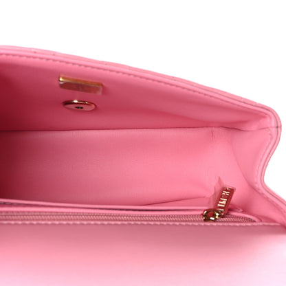 Chanel Lambskin Quilted Mini Top Handle Rectangular Flap Pink 5 of 9