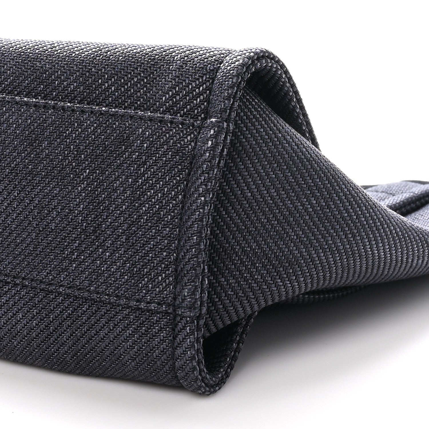 Chanel Mixed Fibers Calfskin Small Deauville Tote Black 10 of 10