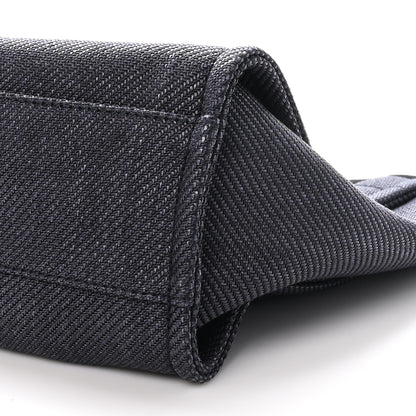 Chanel Mixed Fibers Calfskin Small Deauville Tote Black 10 of 10