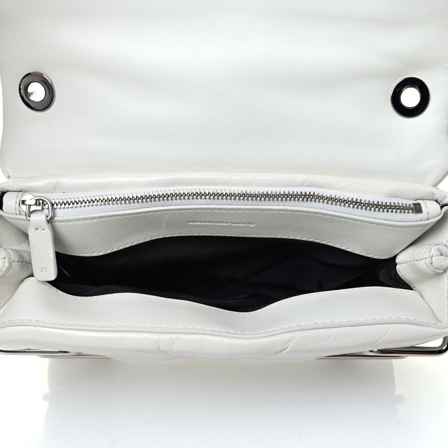 Calfskin Quilted Halo Xbody Bag White
