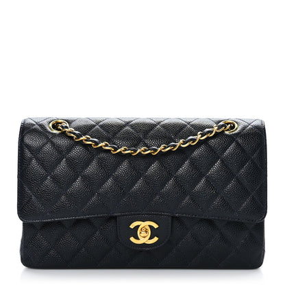 Chanel Caviar Quilted Medium Double Flap Navy 1 of 9