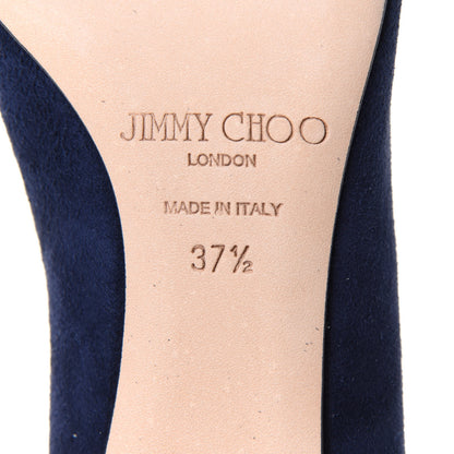Jimmy Choo Suede Romy Pumps 37.5 Navy 8 of 9