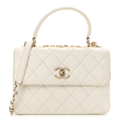 Chanel Lambskin Quilted Small Trendy CC Dual Handle Flap Bag White 1 of 13