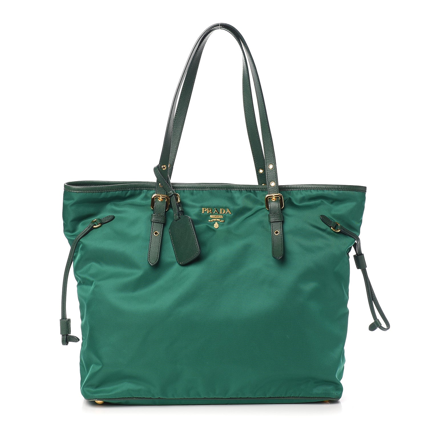 Prada Tessuto Nylon Saffiano Tote Oleandro 1 of 17