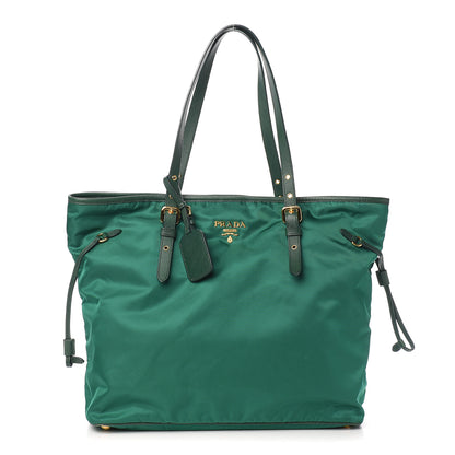 Prada Tessuto Nylon Saffiano Tote Oleandro 1 of 17