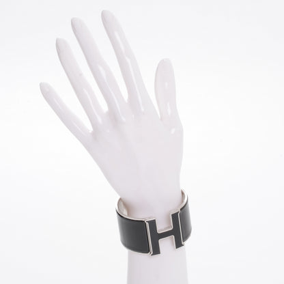 Hermes Enamel Extra Wide Clic Clac H Bracelet PM Black 2 of 8