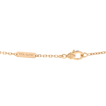 Van Cleef & Arpels 18K Yellow Gold Diamond Turquoise Mini Rose De Noel Pendant Necklace 4 of 5