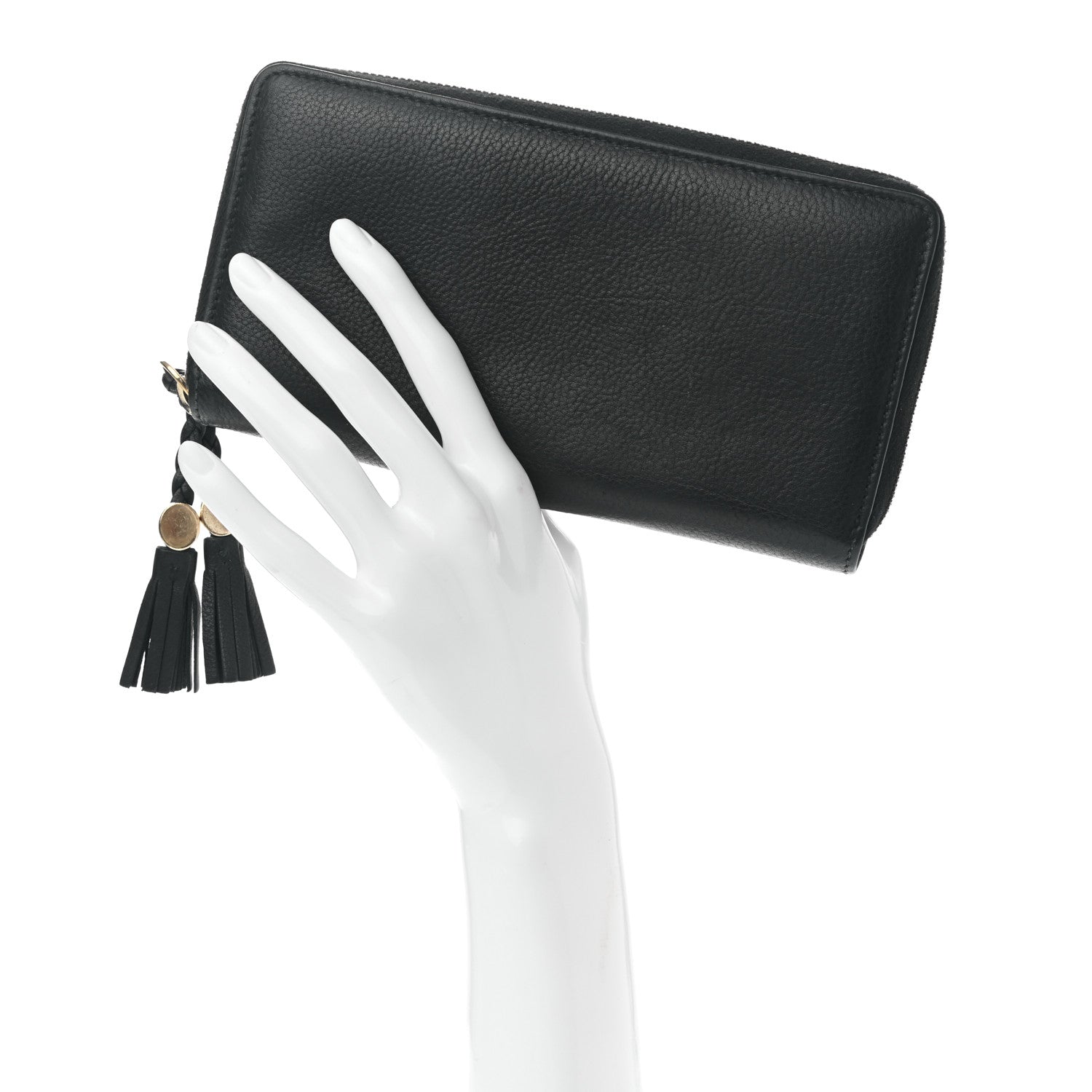 Gucci Calfskin GG Zip Around Wallet Black 2 of 9