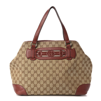Gucci Monogram Web Medium Dressage Tote Red 1 of 11