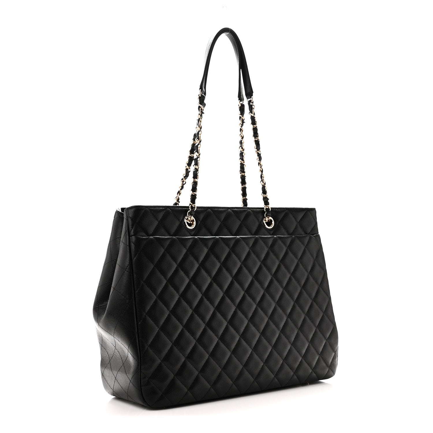 Chanel Caviar Quilted Large Classic Shopping Tote Black 3 of 10