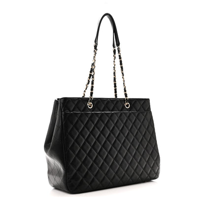 Chanel Caviar Quilted Large Classic Shopping Tote Black 3 of 10