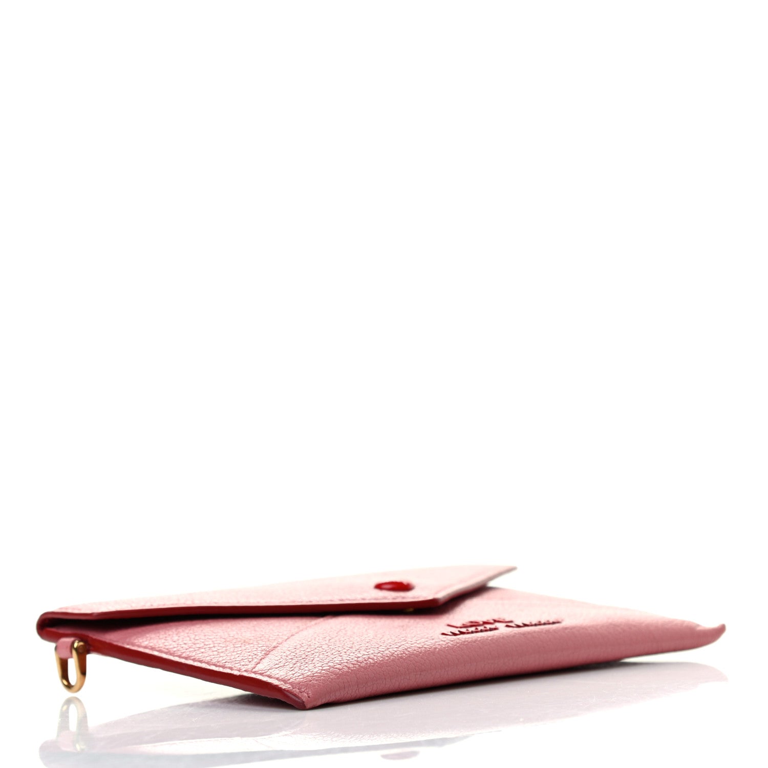 Miu Miu Goatskin Madras Love Envelope Wallet Rosa 3 of 7