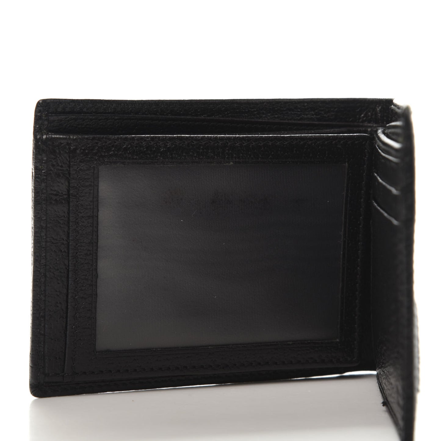 Calfskin Web Bi-Fold Wallet Black