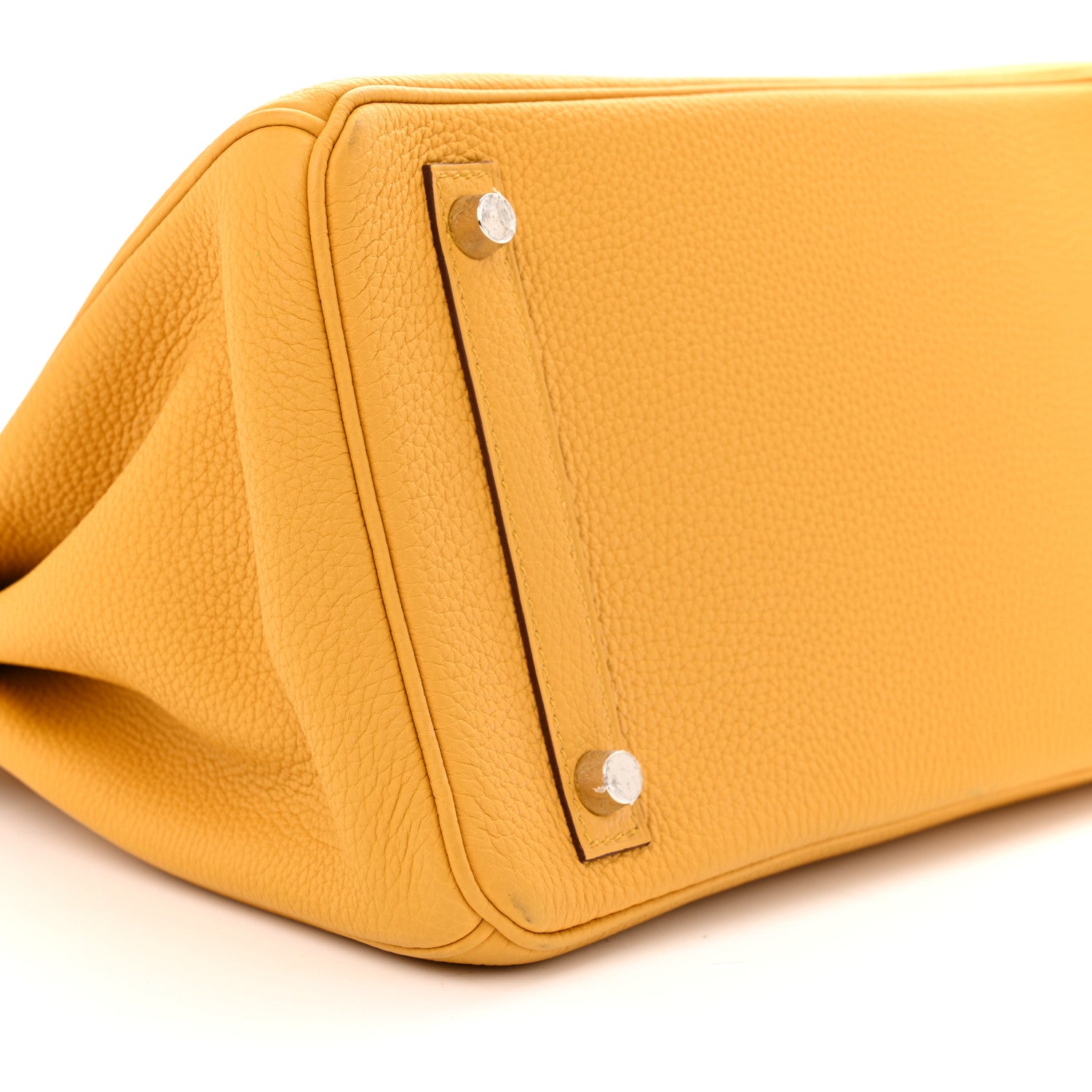 Hermes Togo Shiny Niloticus Crocodile Birkin Touch 30 Jaune Ambre 9 of 14
