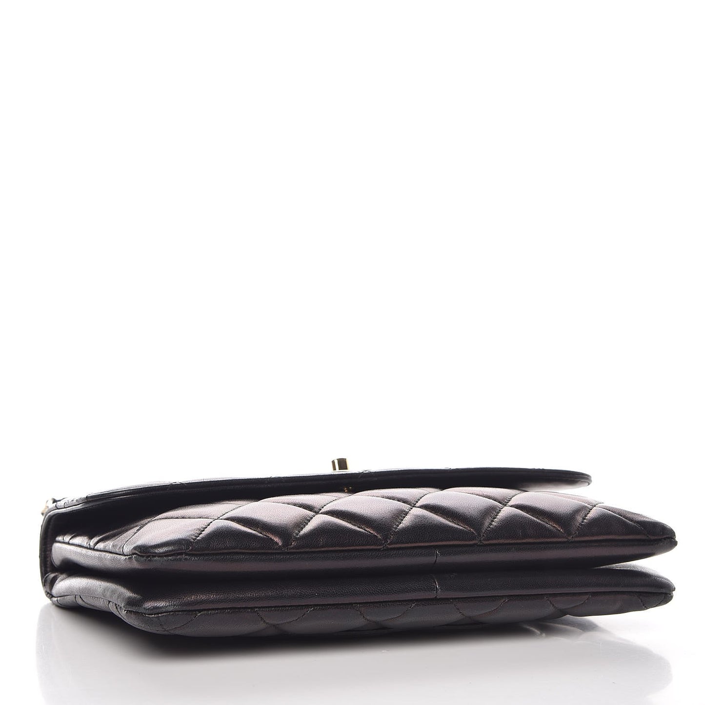 Lambskin Quilted Medium Trendy CC Flap Black