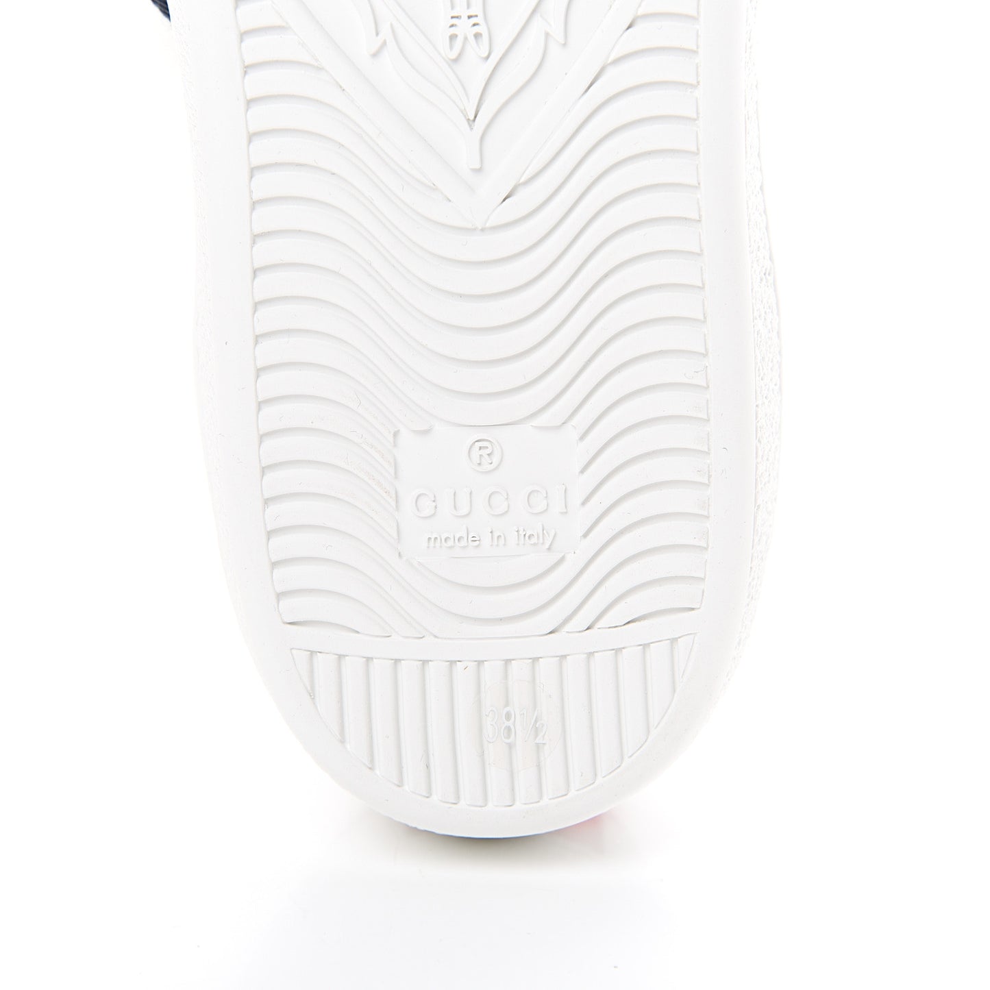 Calfskin Ayers Web Crystal LOVED Womens New Ace Sneakers 38.5 White