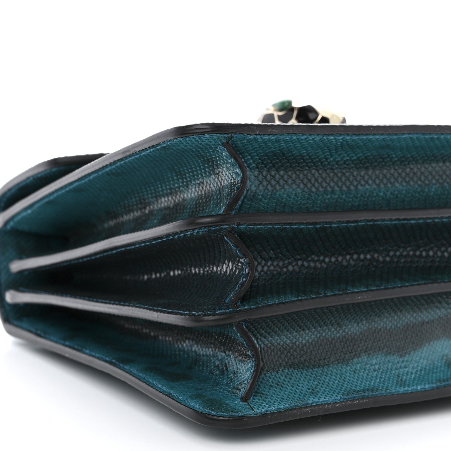 Bulgari Shiny Karung Serpenti Forever Top Handle Emerald Green 10 of 11
