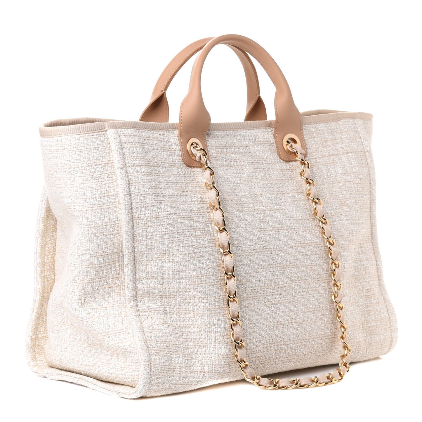 Canvas Medium Deauville Tote Light Beige