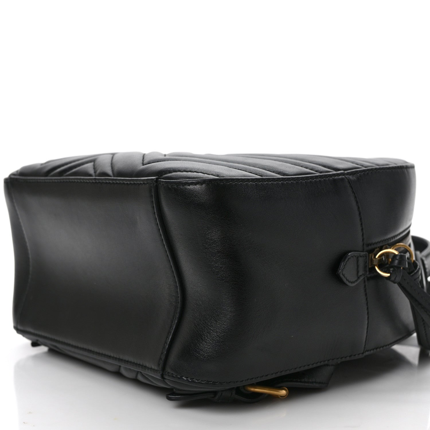 Gucci Calfskin Matelasse GG Marmont Dome Backpack Black 9 of 9