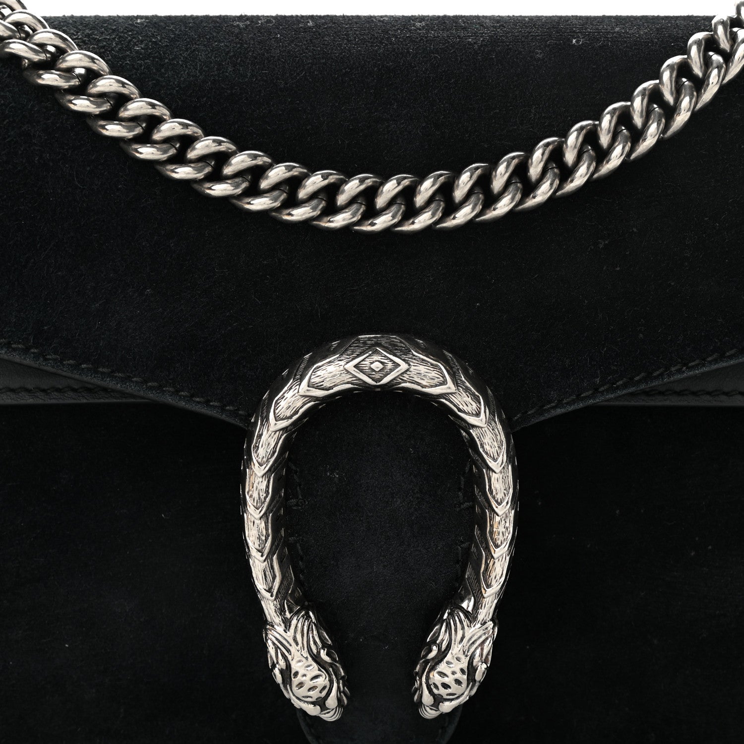 Gucci Suede Small Dionysus Shoulder Bag Black 8 of 12