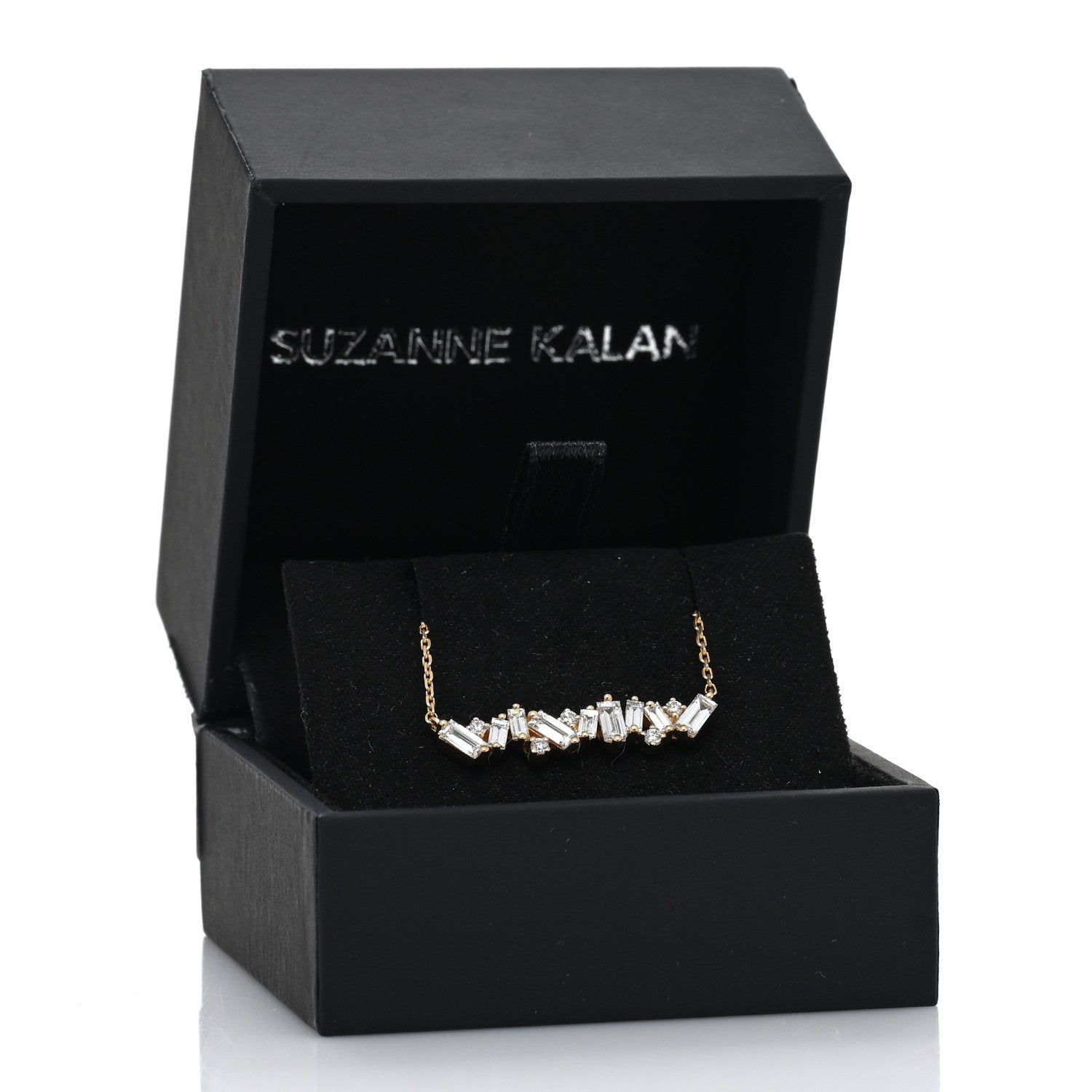Suzanne Kalan 18K Yellow Gold Diamond Frenzy Bar Necklace 3 of 5