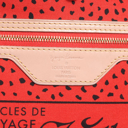 Louis Vuitton Monogram Kusama Waves Neverfull MM Red 7 of 8