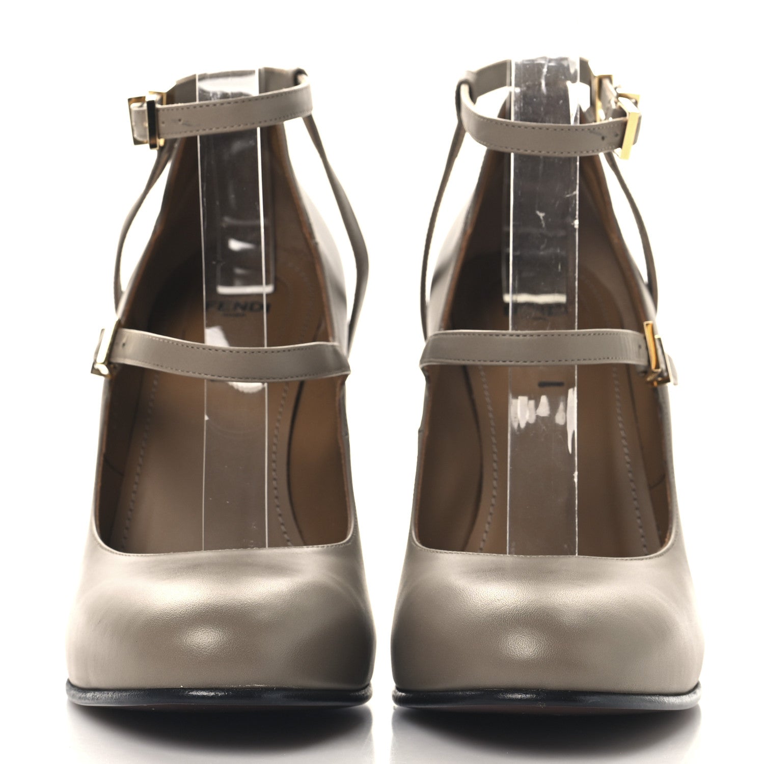 Fendi Vitello Delfina High Heel Pumps 40 Tortora 3 of 10