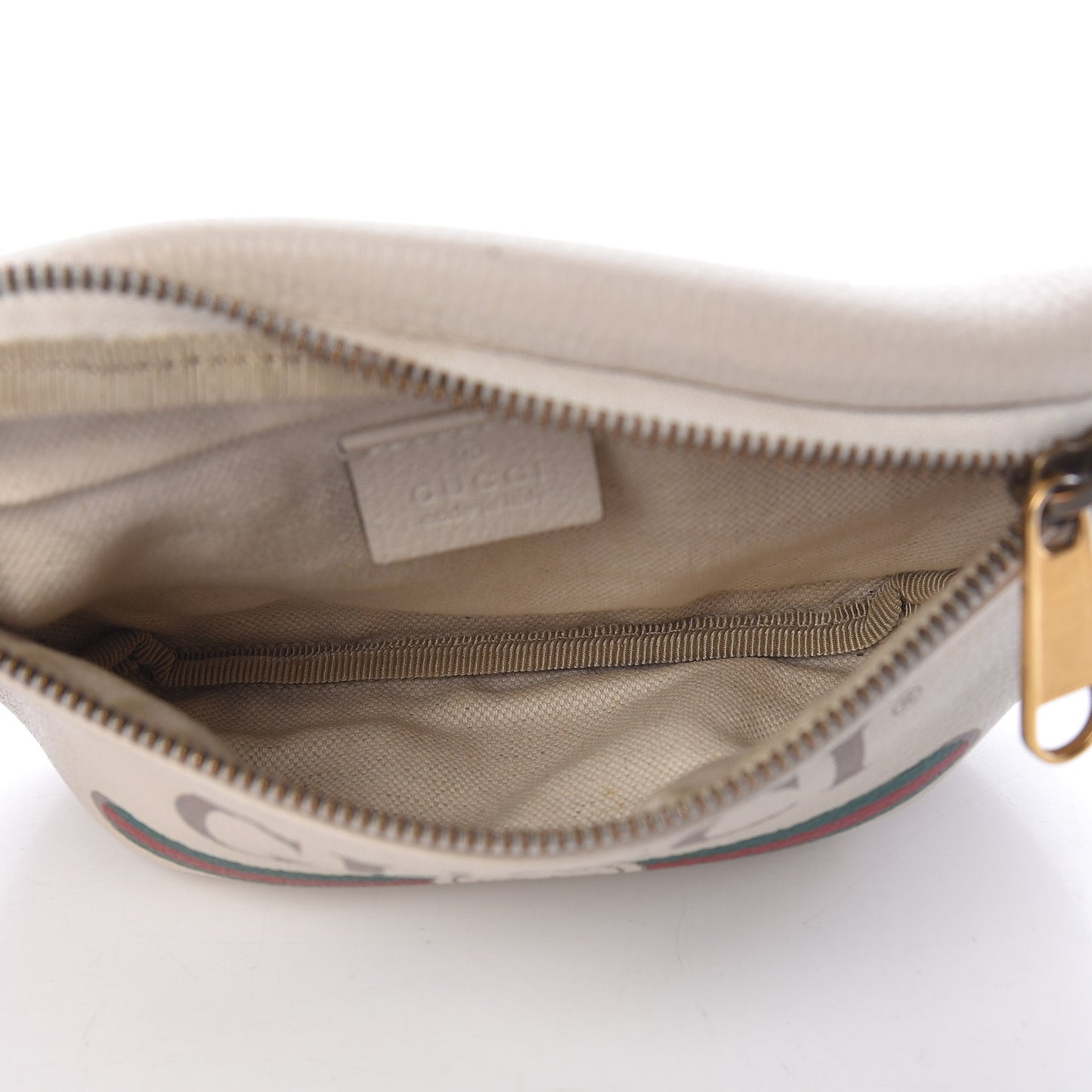 Grained Calfskin Small Logo Belt Bag White