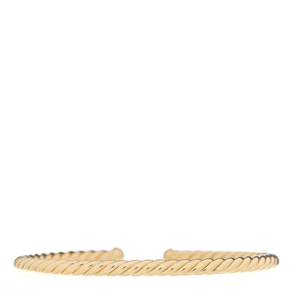 David Yurman 18K Yellow Gold 4mm Cablespira Bracelet 1 of 3