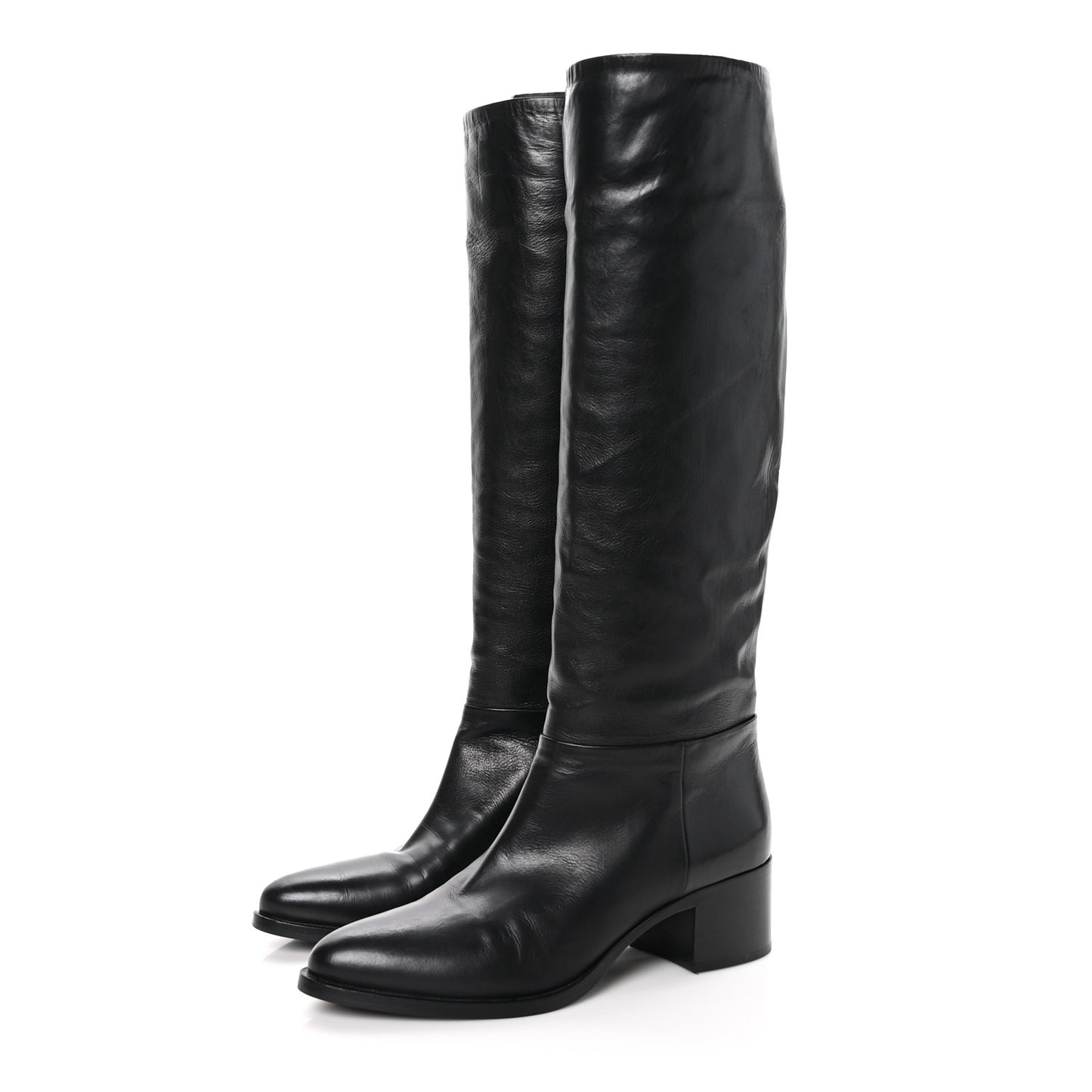 Spazzolato Knee High Boots 37.5 Black