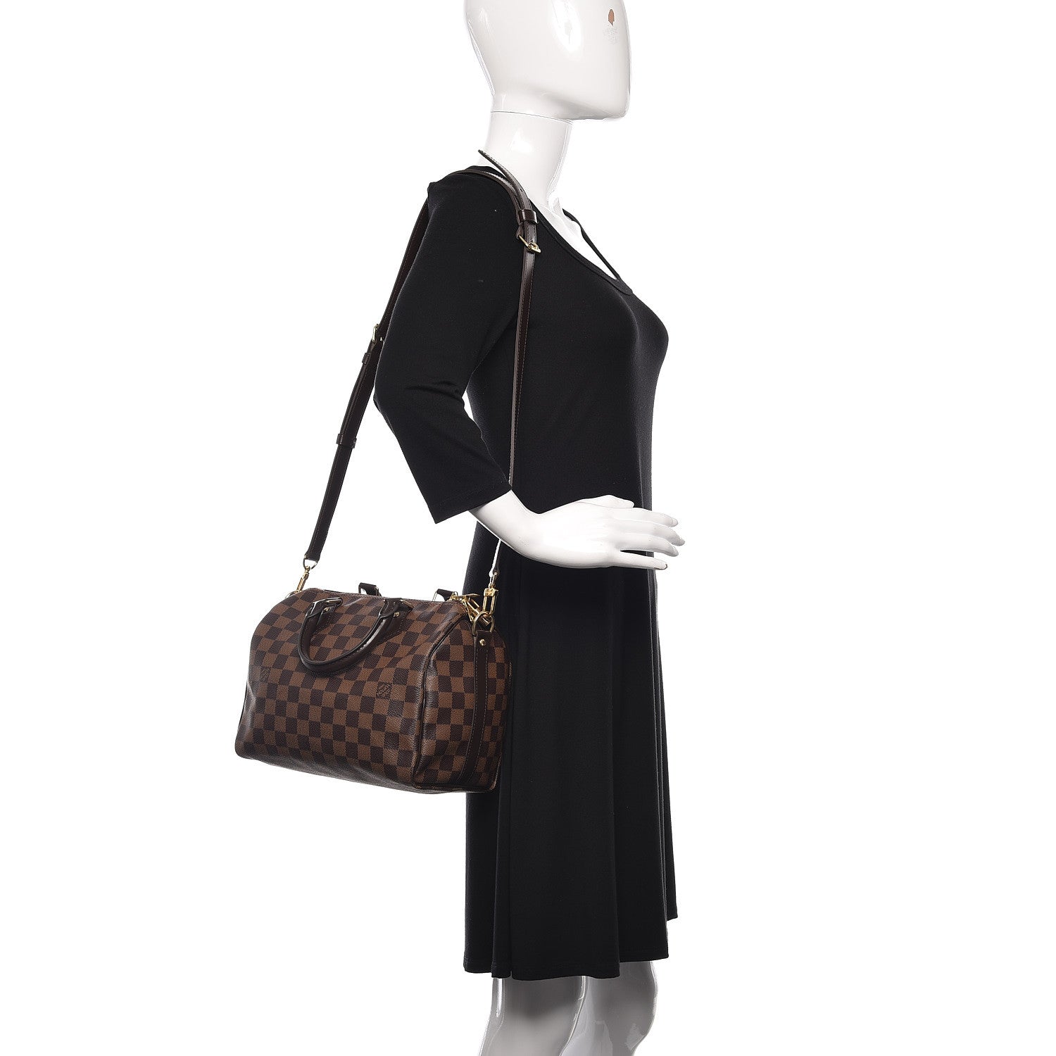 Louis Vuitton Damier Ebene Speedy Bandouliere 25 3 of 11