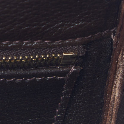 Hermes Taurillon Clemence Tri-Color Kelly Retourne 35 Tabac Camel Ebene Parchemin 19 of 35