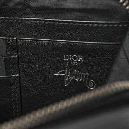 Christian Dior X SHAWN STUSSY Grained Calfskin Double Zip Crossbody Pouch Black 7 of 11