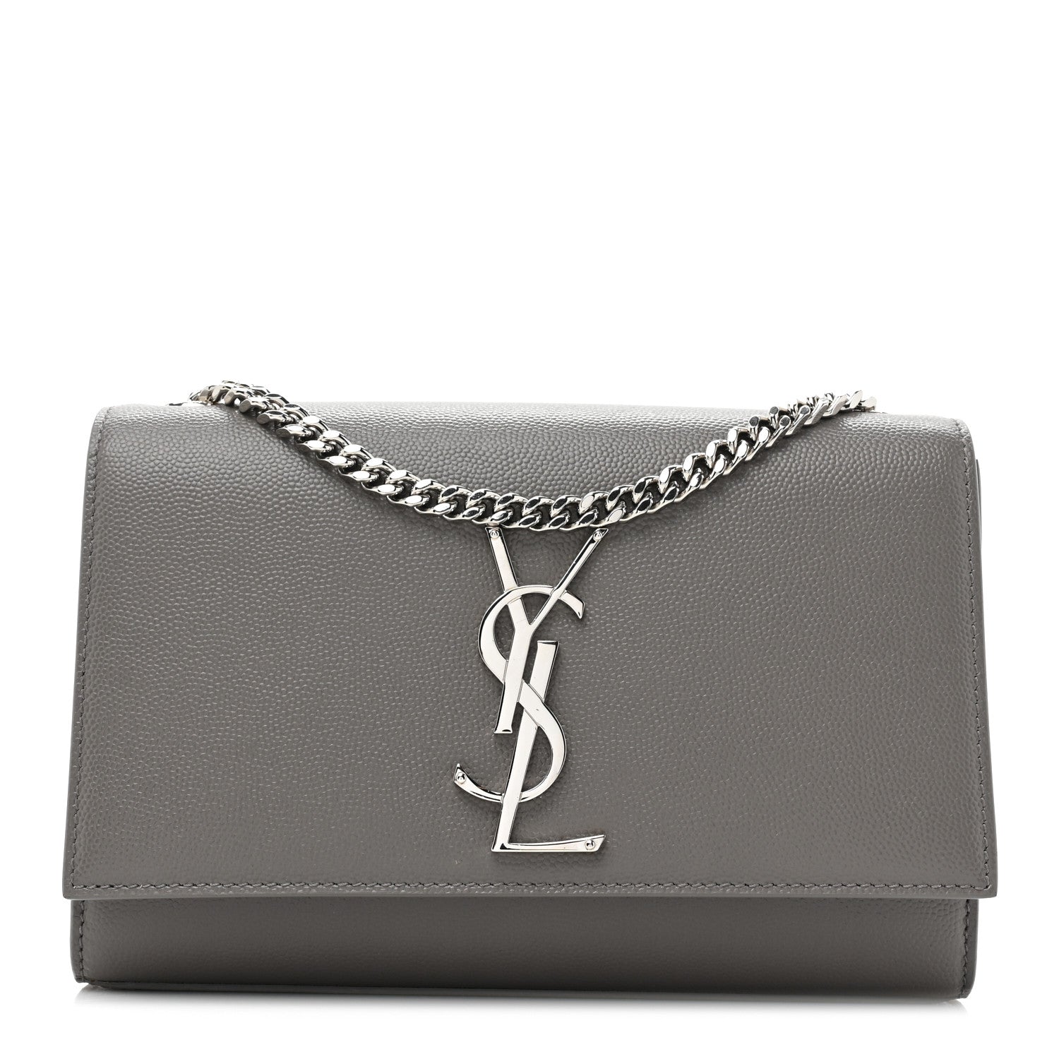Saint Laurent Grain De Poudre Small Monogram Kate Satchel Storm 1 of 11