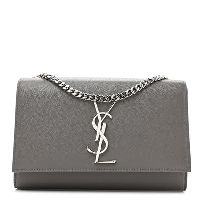 Saint Laurent Grain De Poudre Small Monogram Kate Satchel Storm 1 of 11