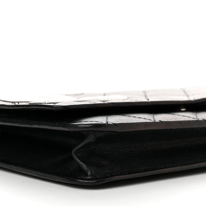 Chanel Calfskin Quilted Cambon Wallet on Chain WOC Black White 5 of 14