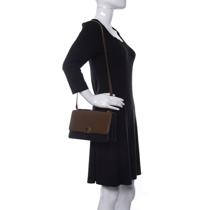 Celine Calfskin Bi-Color Small Case Flap Black Camel 2 of 15