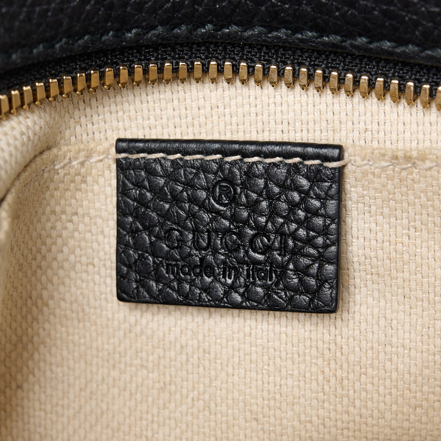 Pebbled Calfskin Small Soho Disco Bag Black