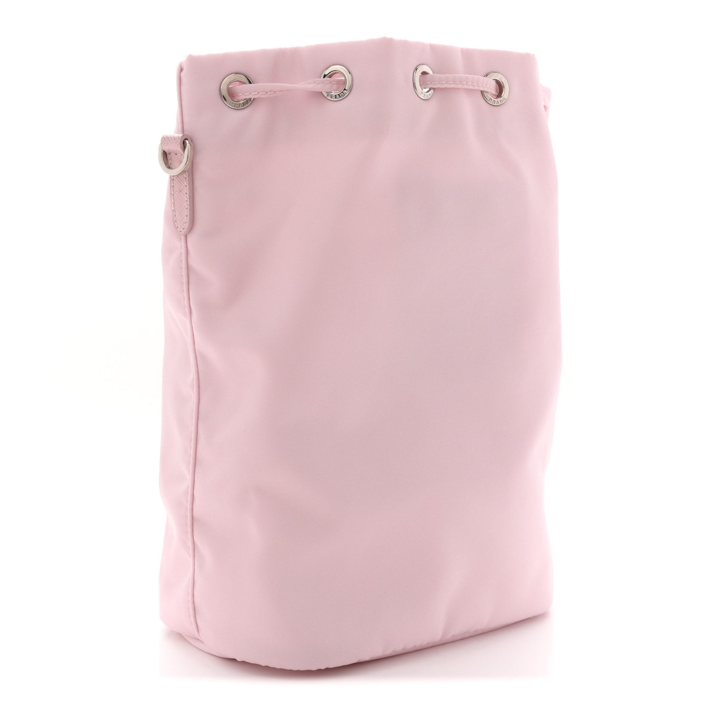 Nylon Vela Drawstring Wristlet Pouch Alabastro