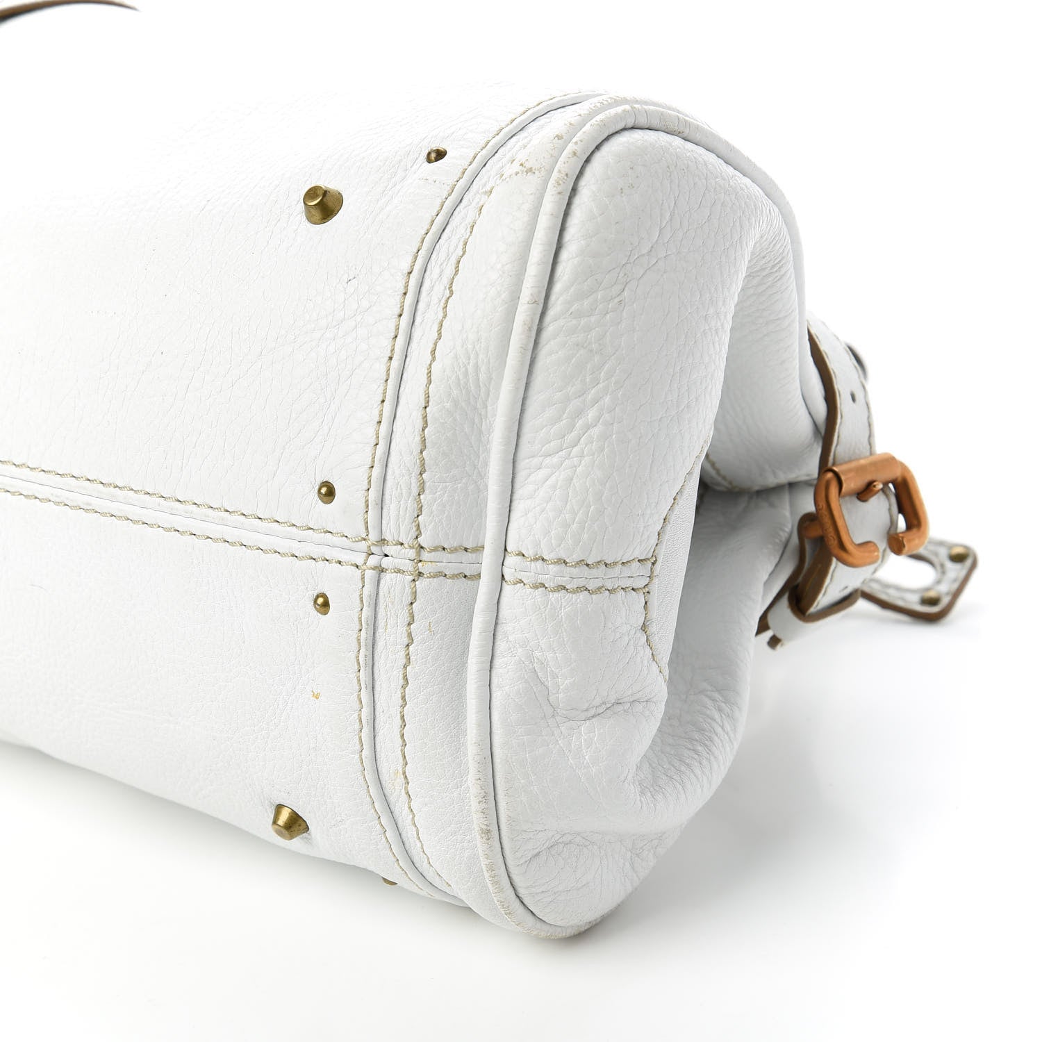 Chloe Calfskin Medium Paddington Satchel White 7 of 14