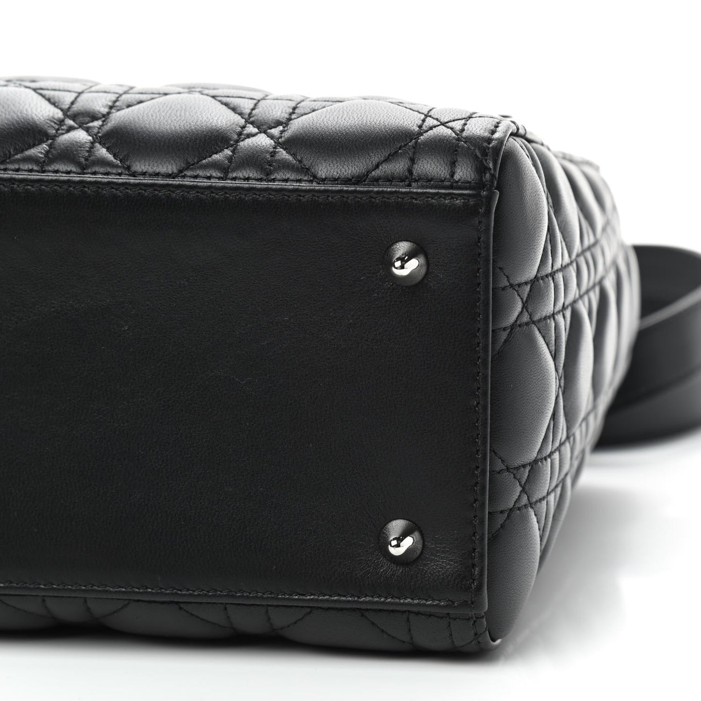 Lambskin Cannage Medium Lady Dior Black