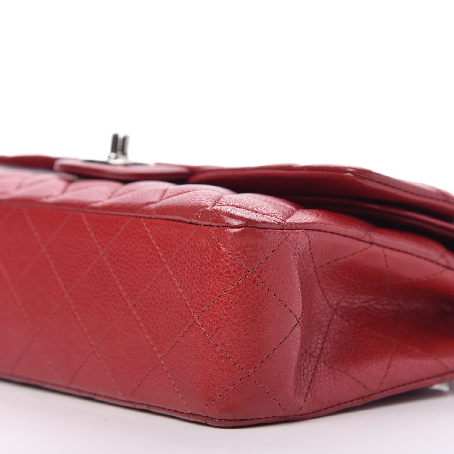 Chanel Caviar Quilted Medium Double Flap Red 7 of 10