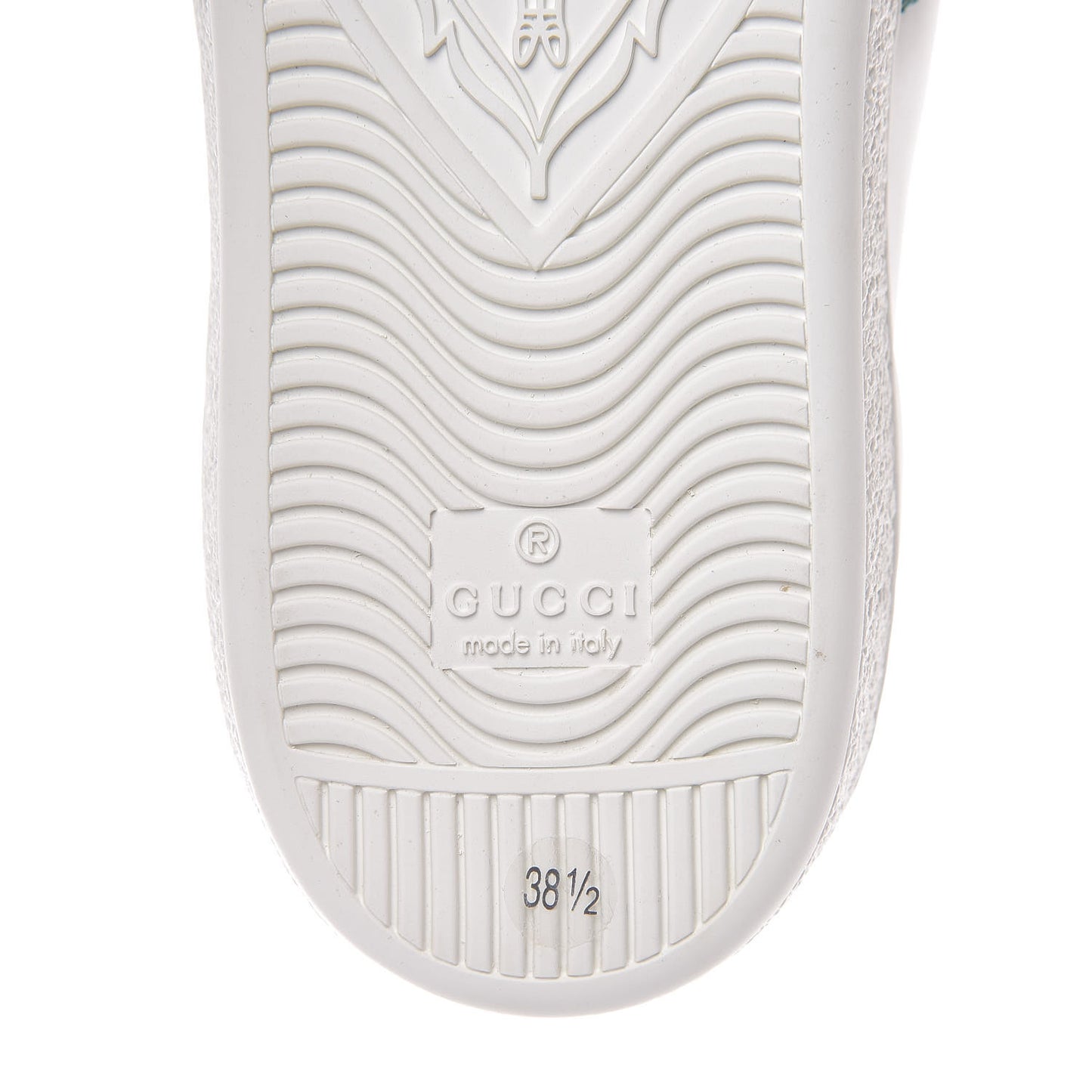 Calfskin Crocodile Web Ace Sneakers 35.8 White Blue